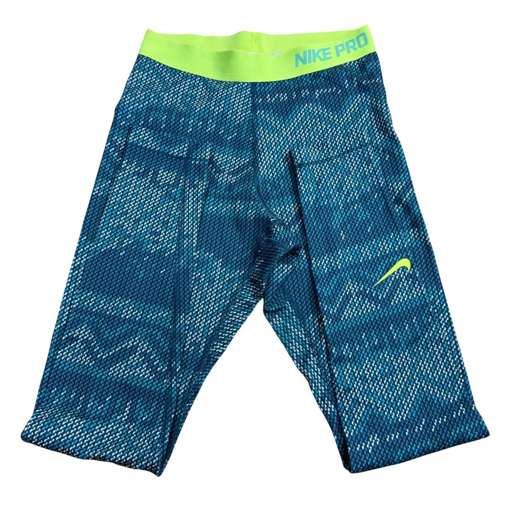 Nike Pro Dri-FIT Geometric Pattern Leggings Women M